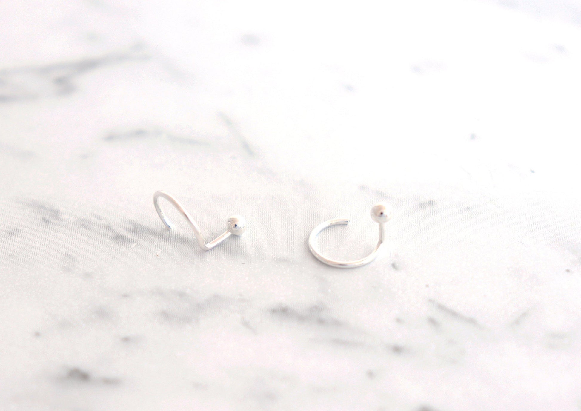 3 mm Ball Backless Earrings in Sterling Silver - Sweet November Jewelry