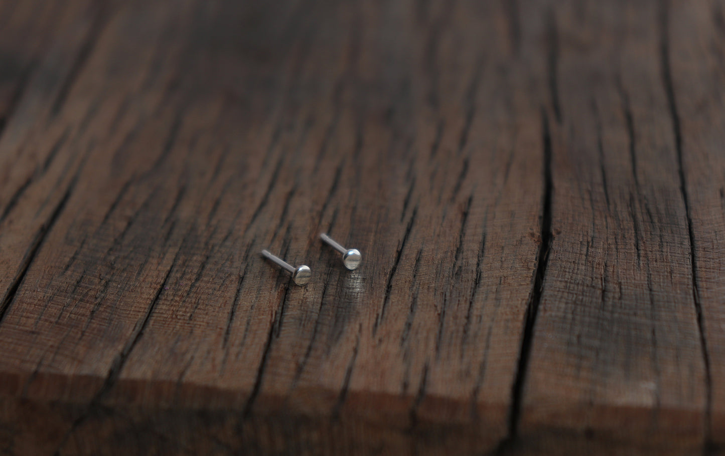 Tiny 3 mm Small Sterling Silver Disk Earrings