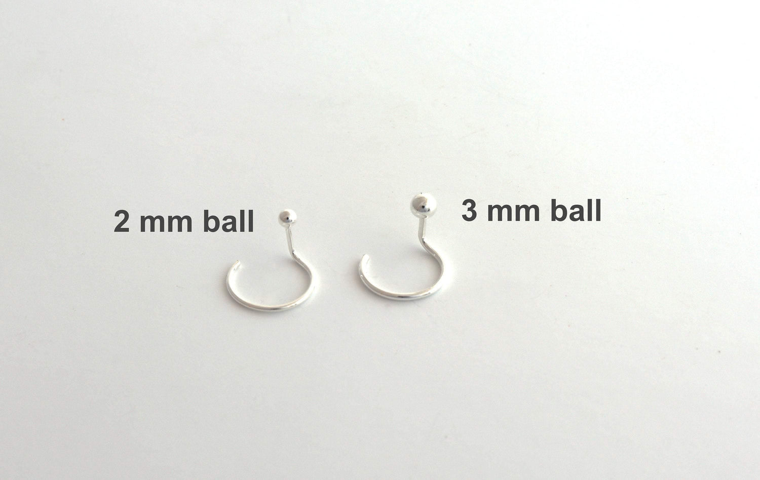 3 mm Ball Backless Earrings in Sterling Silver - Sweet November Jewelry