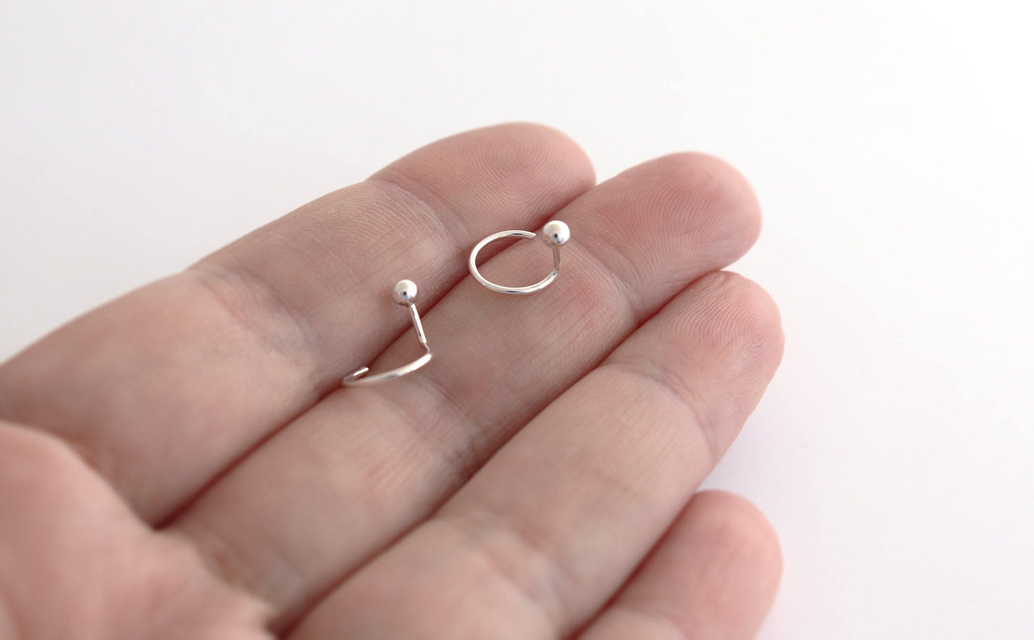 3 mm Ball Backless Earrings in Sterling Silver - Sweet November Jewelry