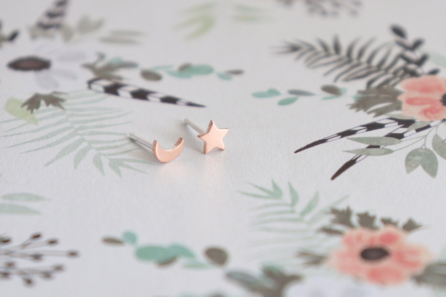 Copper Celestial Stud Set - Sweet November Jewelry