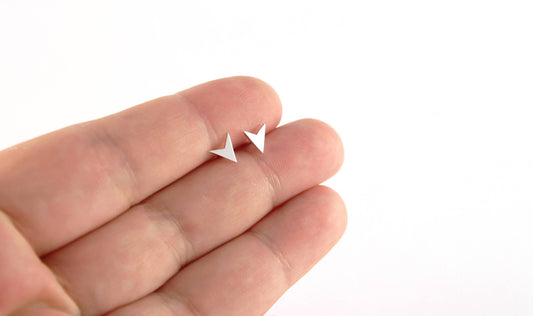 Chevron Triangle Studs - Sweet November Jewelry