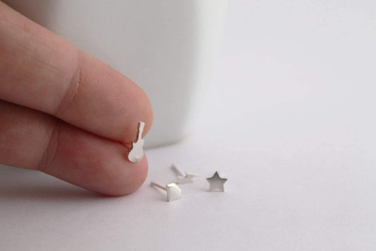 Mixed Set Music Silver Studs - Sweet November Jewelry