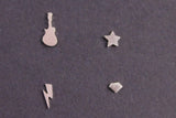 Mixed Set Music Silver Studs - Sweet November Jewelry