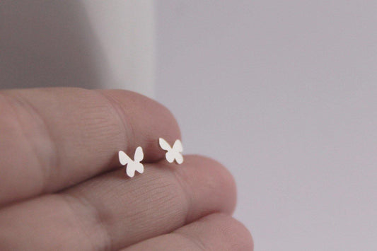 Mini Silver Butterfly Studs - Sweet November Jewelry