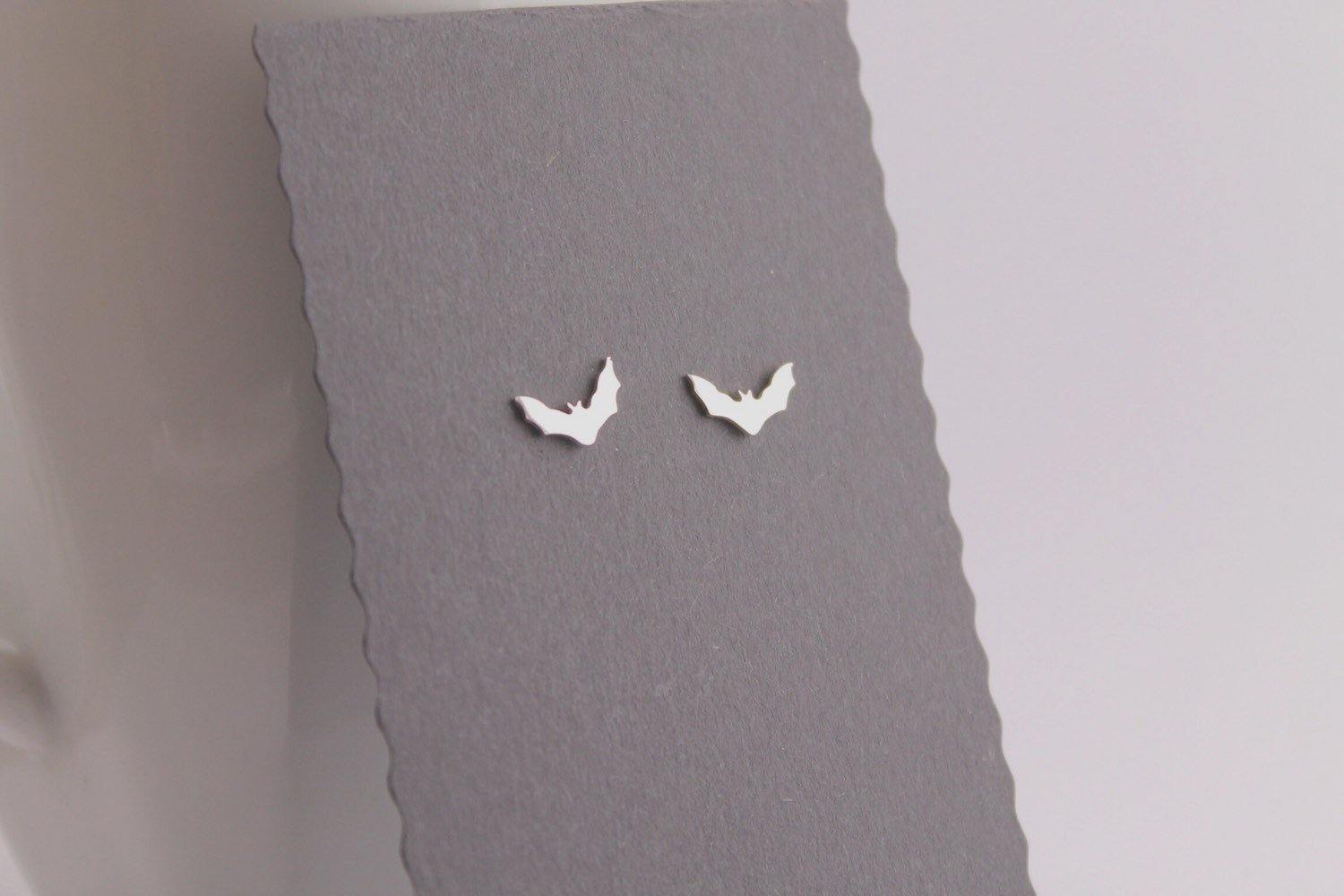 Silver Bat Earrings - Sweet November Jewelry