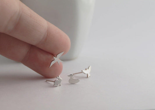 Mismatched Animal Stud Earrings - Sweet November Jewelry