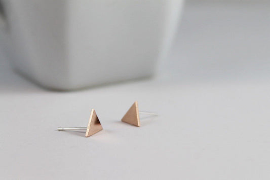 Copper Triangle Studs - Sweet November Jewelry