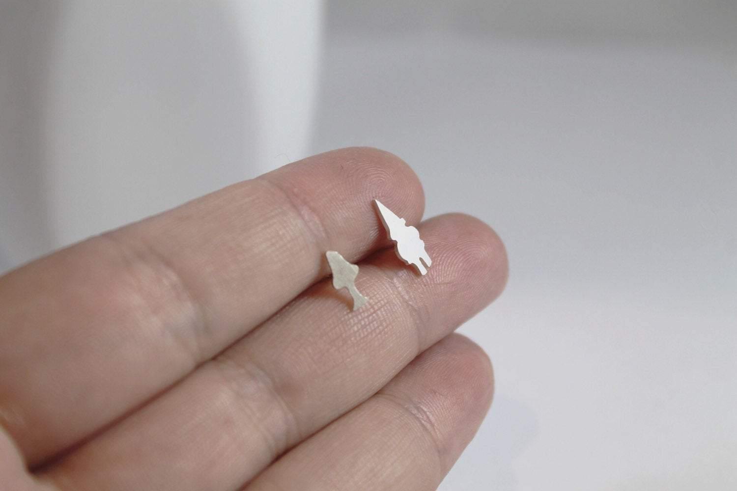 Woodland Mismatched Animal Studs - Sweet November Jewelry