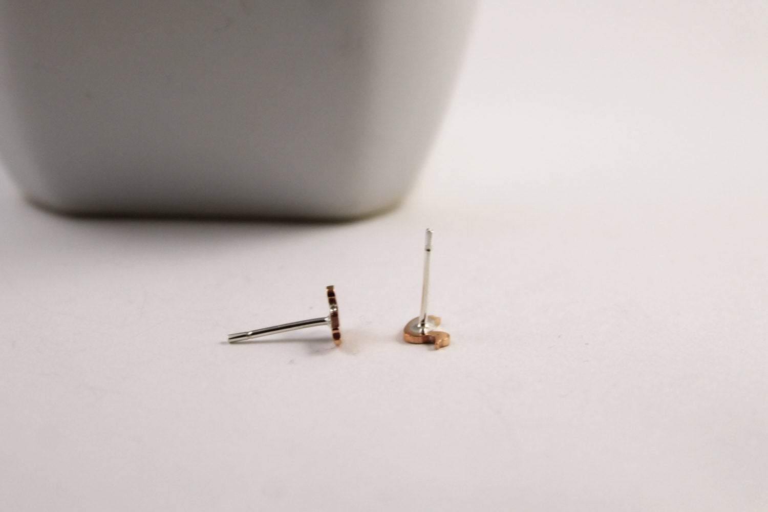 Copper Duck Stud Earrings - Sweet November Jewelry