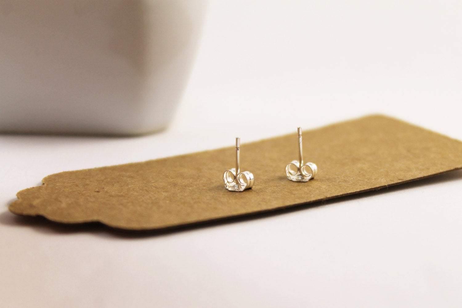 Silver Cat Studs - Sweet November Jewelry