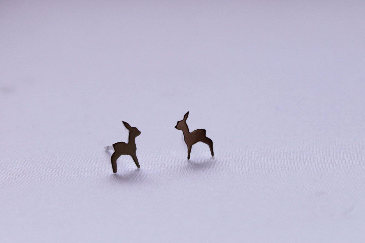 Little Donkey Stud Earrings in Sterling Silver - Sweet November Jewelry