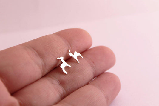 Little Donkey Stud Earrings in Sterling Silver - Sweet November Jewelry