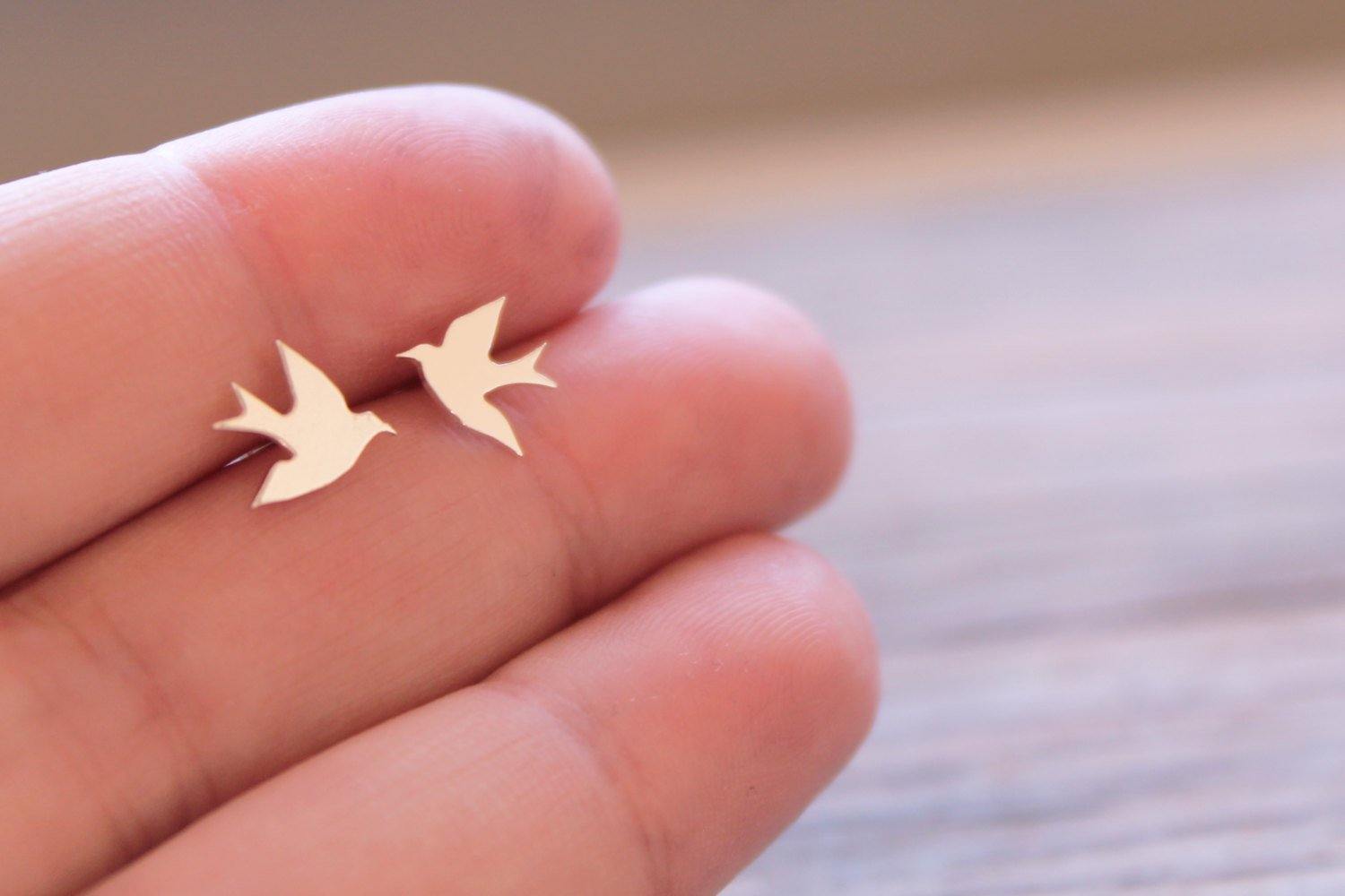 Silver Swallow Earrings - Sweet November Jewelry