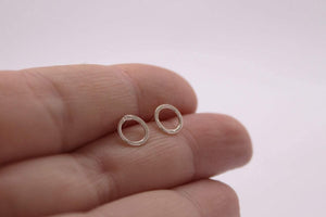 Organic Circle Studs - Sweet November Jewelry