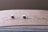 Organic Silver Dot Studs - Sweet November Jewelry