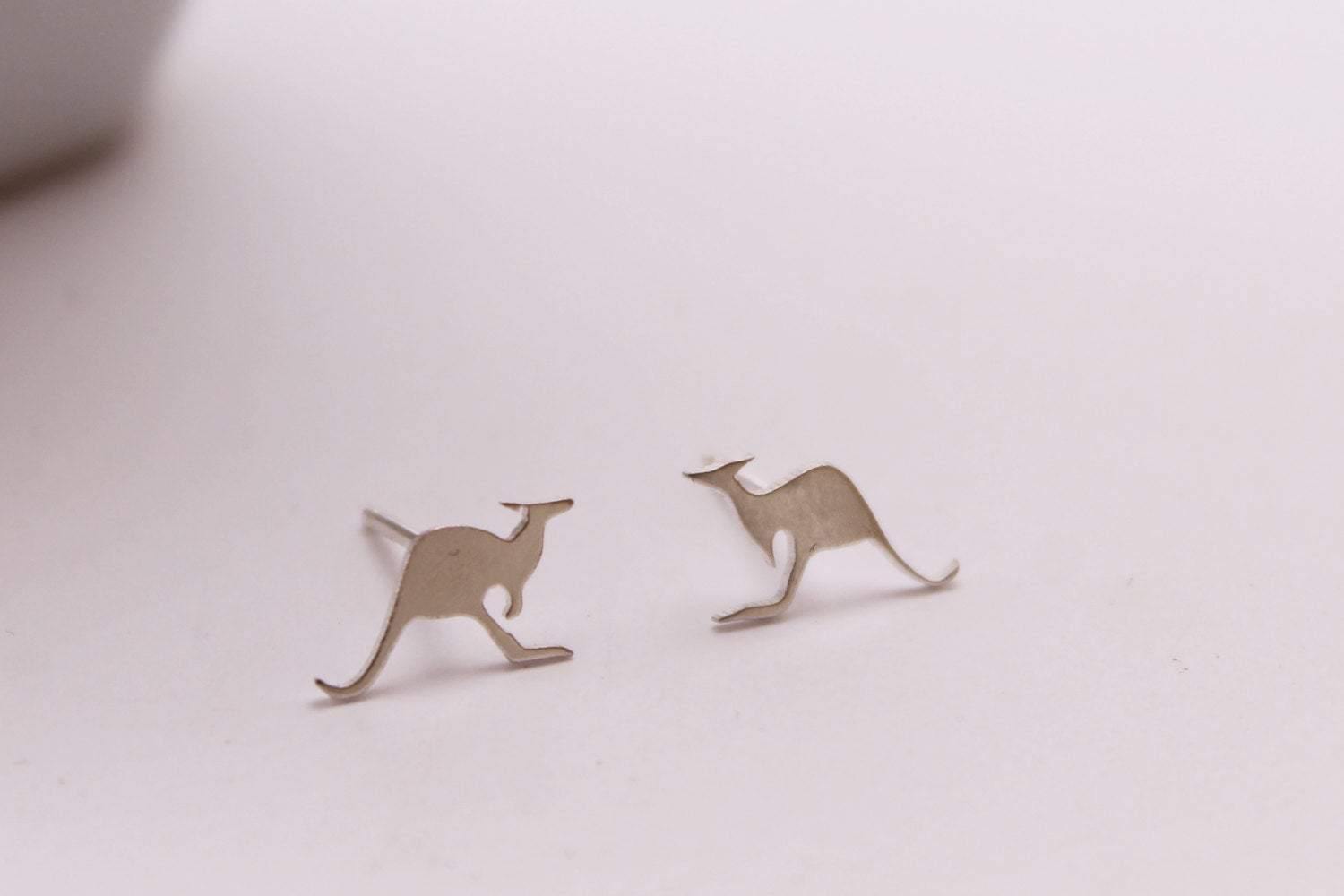 Silver Kangaroo Studs - Sweet November Jewelry