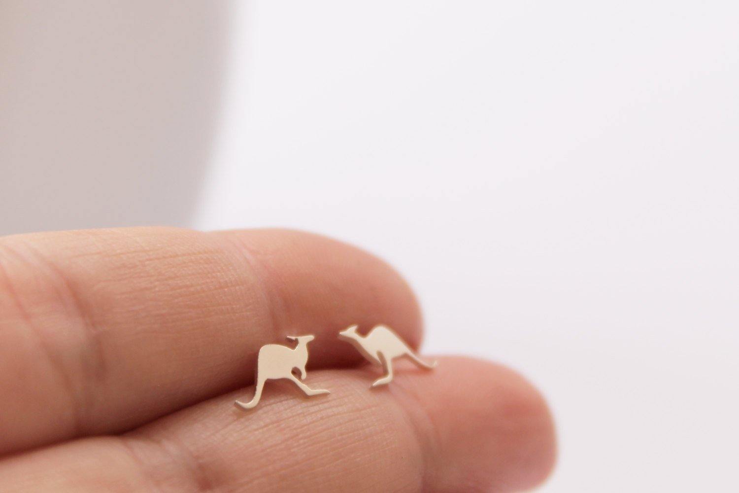 Silver Kangaroo Studs - Sweet November Jewelry