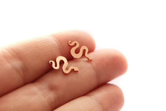 Copper Snake Studs - Sweet November Jewelry