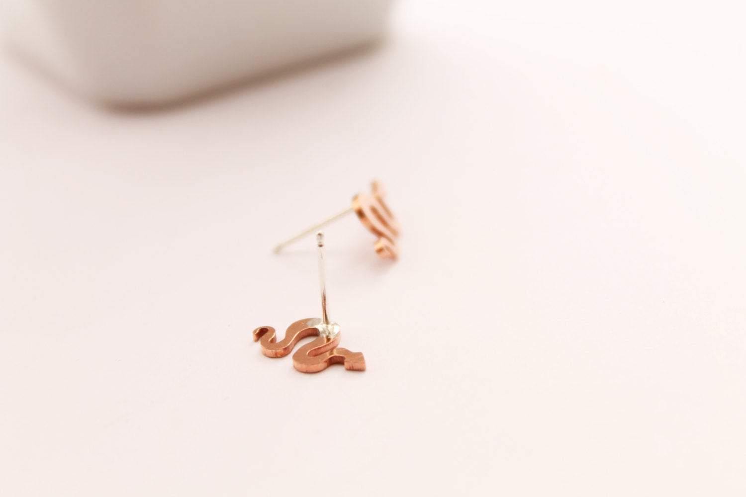 Copper Snake Studs - Sweet November Jewelry