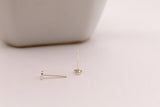 Tiny Silver Heart Studs
