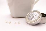 Tiny Silver Heart Studs