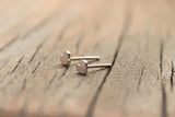 Tiny Silver Heart Studs