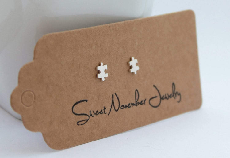 Small Jigsaw Studs - Sweet November Jewelry