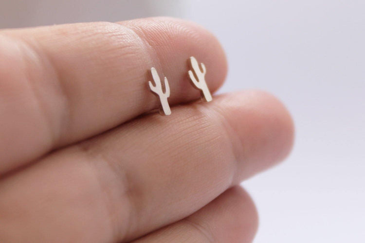 Cactus Studs in Sterling Silver - Sweet November Jewelry